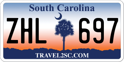 SC license plate ZHL697