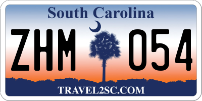 SC license plate ZHM054