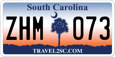 SC license plate ZHM073