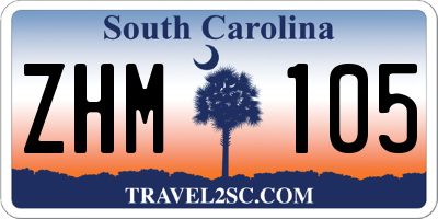 SC license plate ZHM105