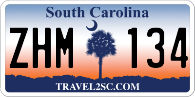 SC license plate ZHM134