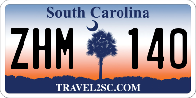 SC license plate ZHM140