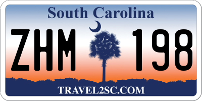 SC license plate ZHM198