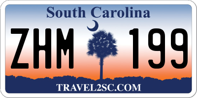 SC license plate ZHM199