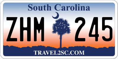 SC license plate ZHM245