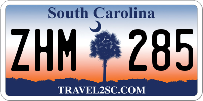 SC license plate ZHM285