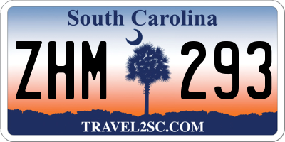 SC license plate ZHM293