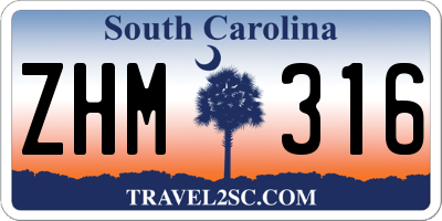SC license plate ZHM316