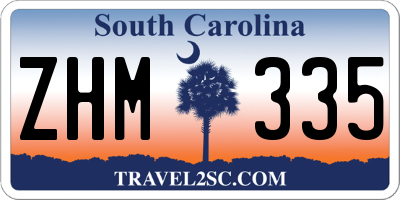 SC license plate ZHM335