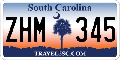 SC license plate ZHM345