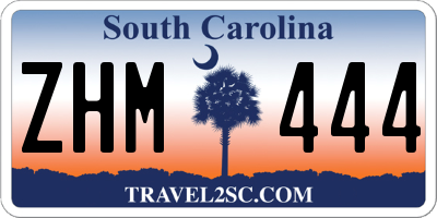 SC license plate ZHM444