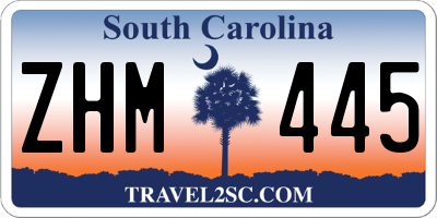 SC license plate ZHM445