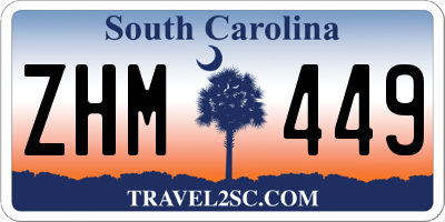 SC license plate ZHM449