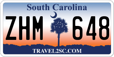 SC license plate ZHM648