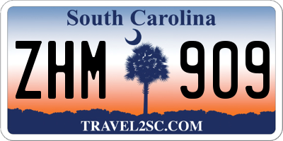 SC license plate ZHM909