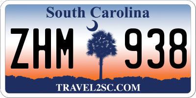 SC license plate ZHM938