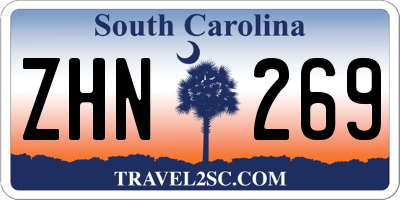 SC license plate ZHN269