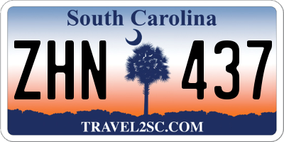 SC license plate ZHN437