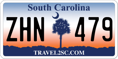 SC license plate ZHN479