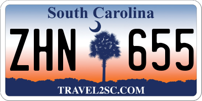 SC license plate ZHN655