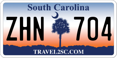 SC license plate ZHN704