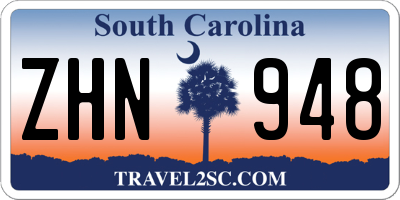 SC license plate ZHN948
