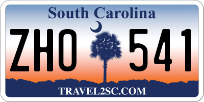 SC license plate ZHO541