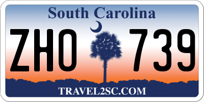 SC license plate ZHO739