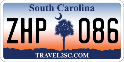 SC license plate ZHP086