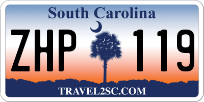SC license plate ZHP119