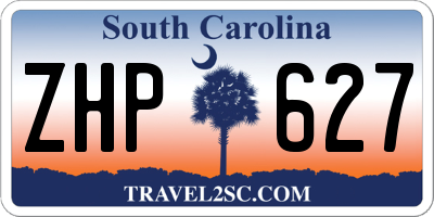 SC license plate ZHP627