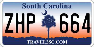 SC license plate ZHP664