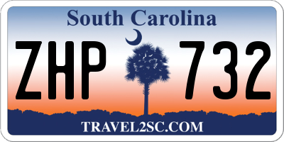 SC license plate ZHP732