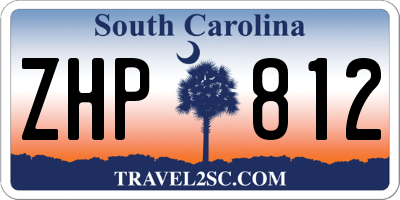 SC license plate ZHP812