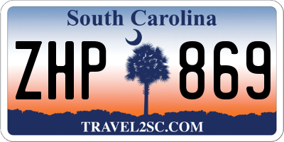 SC license plate ZHP869