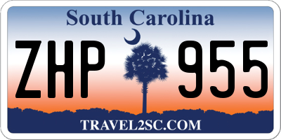 SC license plate ZHP955