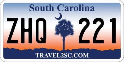 SC license plate ZHQ221