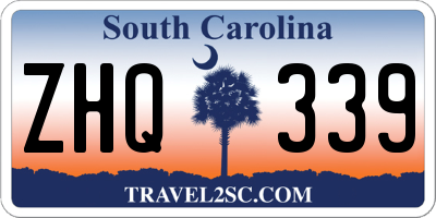 SC license plate ZHQ339