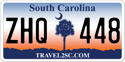 SC license plate ZHQ448