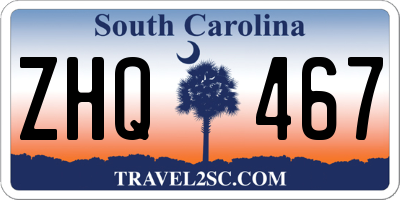 SC license plate ZHQ467