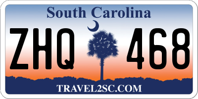 SC license plate ZHQ468