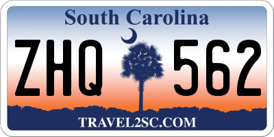 SC license plate ZHQ562
