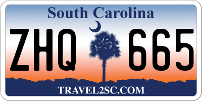 SC license plate ZHQ665