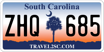 SC license plate ZHQ685