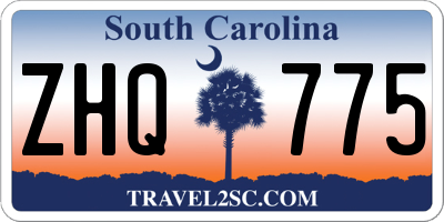 SC license plate ZHQ775