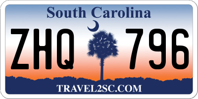 SC license plate ZHQ796
