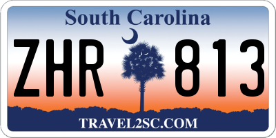 SC license plate ZHR813