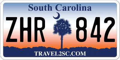 SC license plate ZHR842