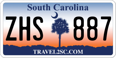 SC license plate ZHS887