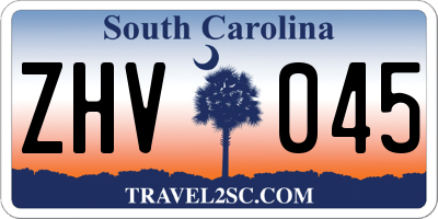 SC license plate ZHV045